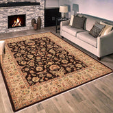 handmade Traditional Kafkaz Brown Tan Hand Knotted RECTANGLE 100% WOOL area rug 8 x 10